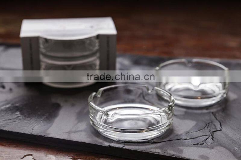 round glass ash tray clear glass ash tray