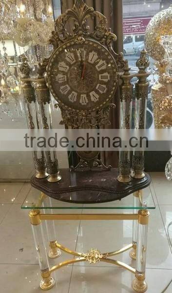 Vintage Copper Art Clock, Metal Table Clock, Antique Table Clock