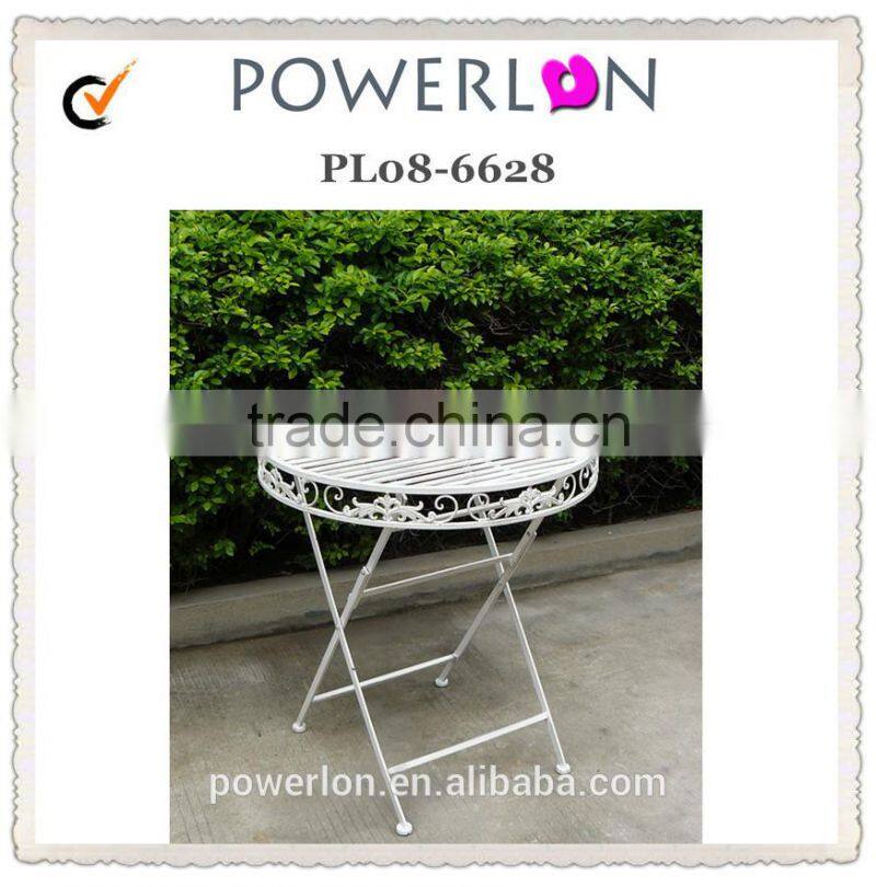 Power Coated Anti-White KD Metal Round Coffee Table