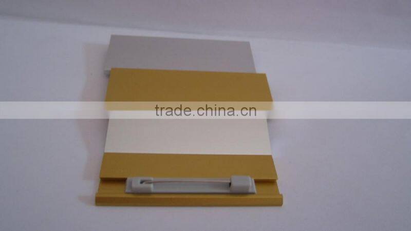 Blank name tag with safety pin