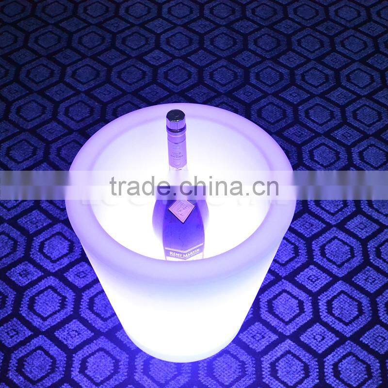 Unbroken high quality LED lighted PE ice bucket/wine cooler/flower port LTT-SF03