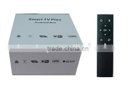 New Arrival Cute Android TV Box Factory Unique Design Android 4.4 TV Box Build-in 3.0M Camera Support Skype/Youtube Smart TV box