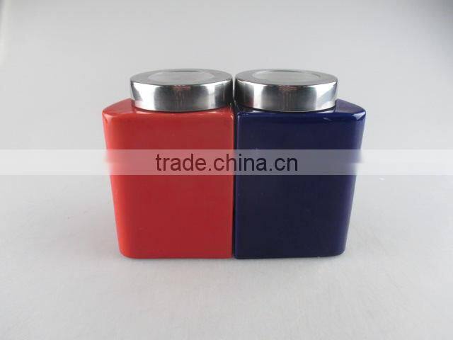 Stocklot Colored Canister set With Stainless Steel Liner