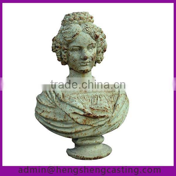 Interior decoration cast iron Sculpture head /human statue