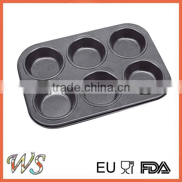 WS-D0610 6 Cups Carbon Steel Muffin Pan