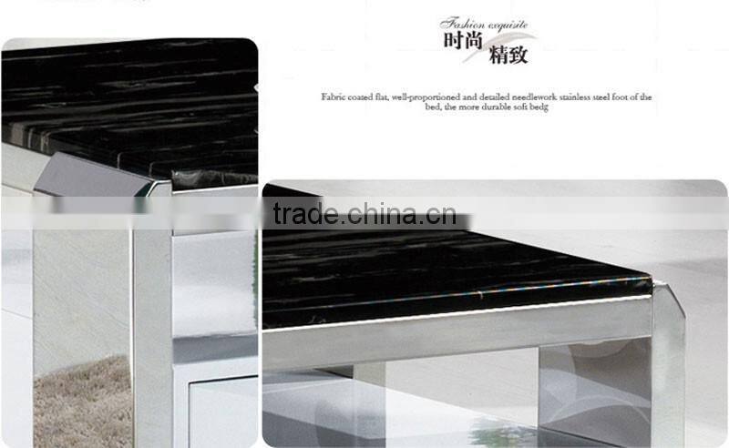 European luxury stoving varnish stainless steel TV stand/cabinet for living furnitureE018