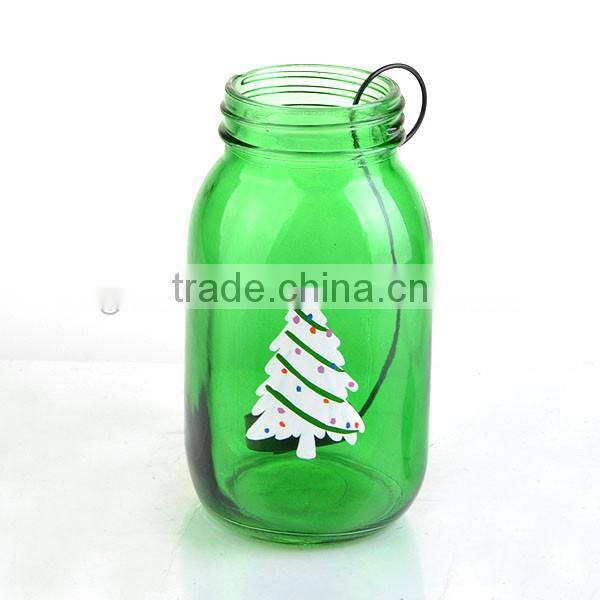 christmas design candle jar