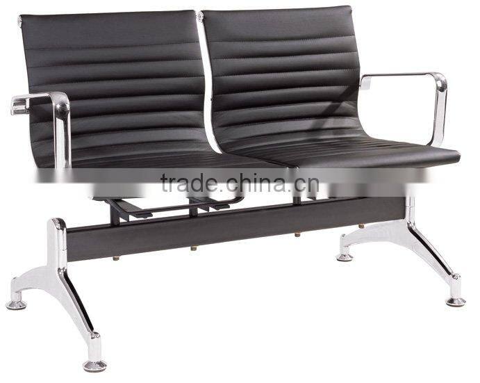 cheap 3-seater waiting leather chair work bench