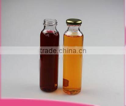 clear glass juice bottle / glass milk bottle