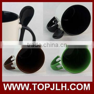 Topjlh special offer sublimation colored coffee mug spoon