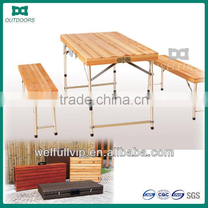 outdoor folding wooden table portable folding table