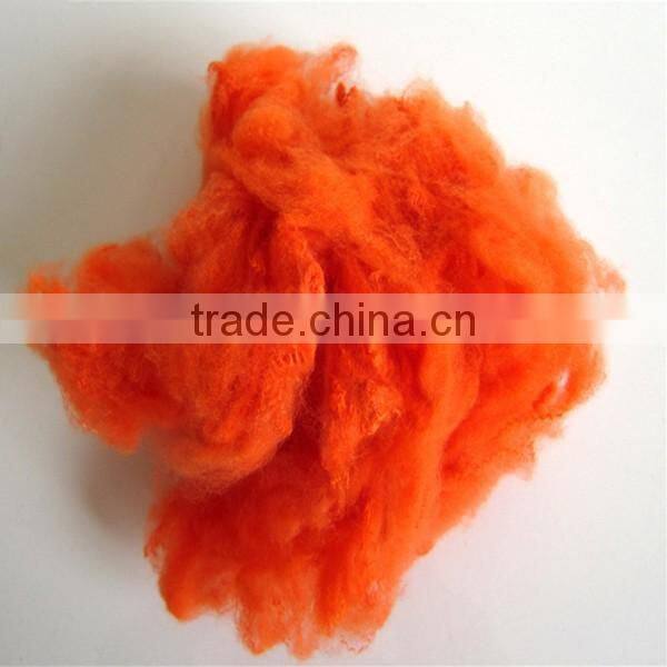 Hot sale 3D*64mm three-dimensional Colored 100% polyester material recycled polyester fiber