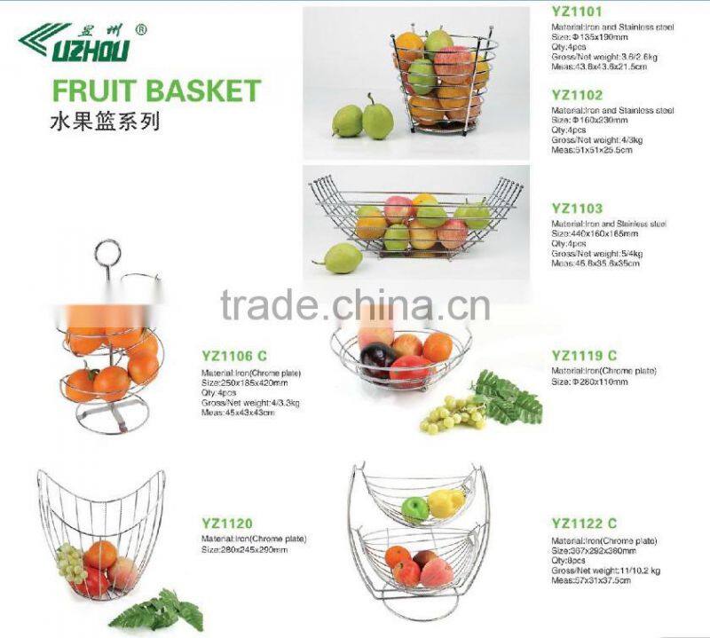 3 tier metal fruit basket
