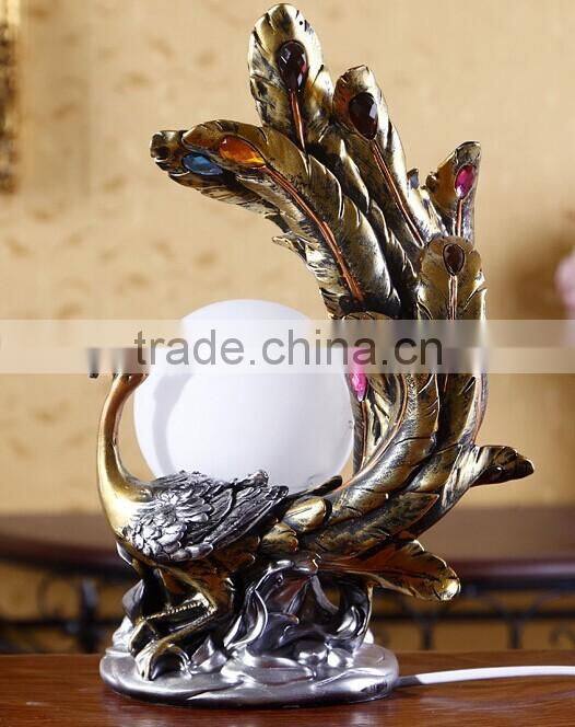 Polyresin Home Decorative Peacock, resin sculpture