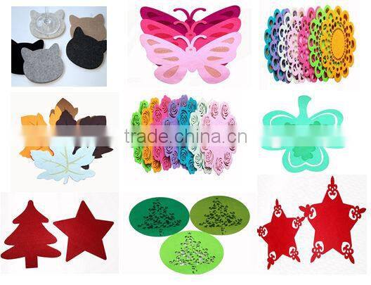 2017 hot new products china supplier wholesale alibaba website custom felt handmade fancy glass tea cup mats made in china