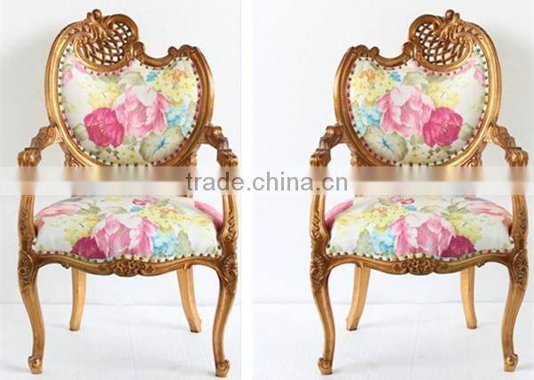 China hot sales antique style wedding chair for bride and groom