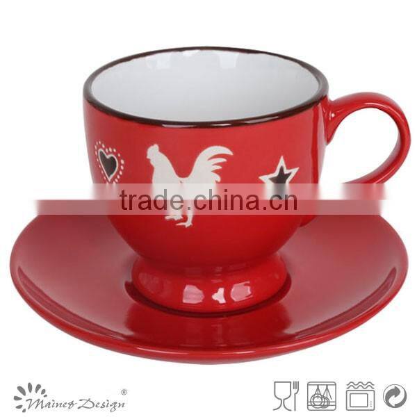 wholesale ceramic chicken tea cup and saucer