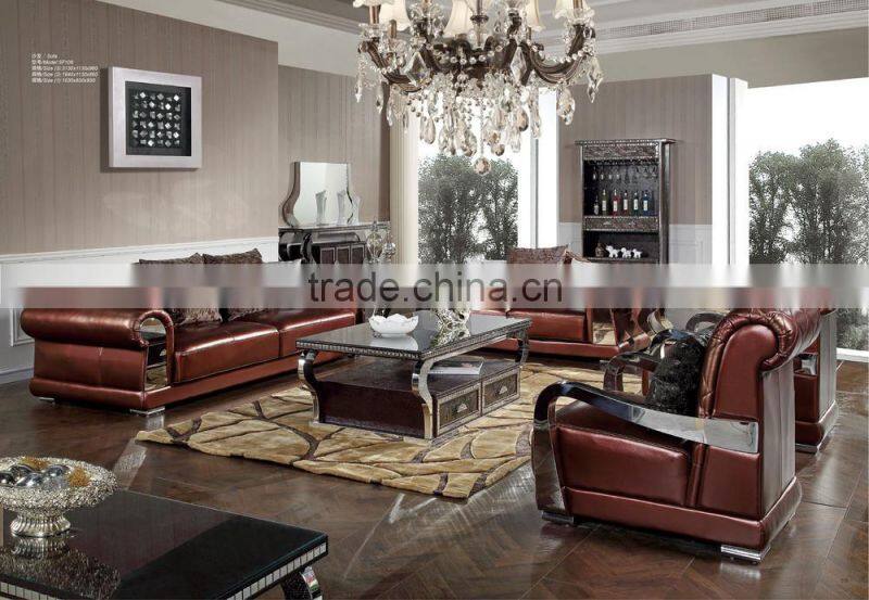 FS108 elegantbrown color genuine leather leisure chair living room single chair visitor hotel room chair wedding furniture