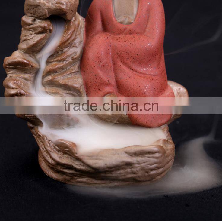 Buddha Guanyin Backflow Incense Burner Ceramic Crafts Decoration