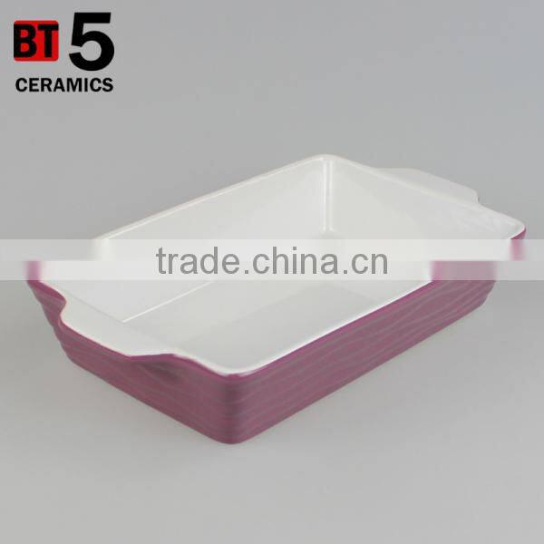 Ceramic Colorful Nice Oven Oblong Baking Tray