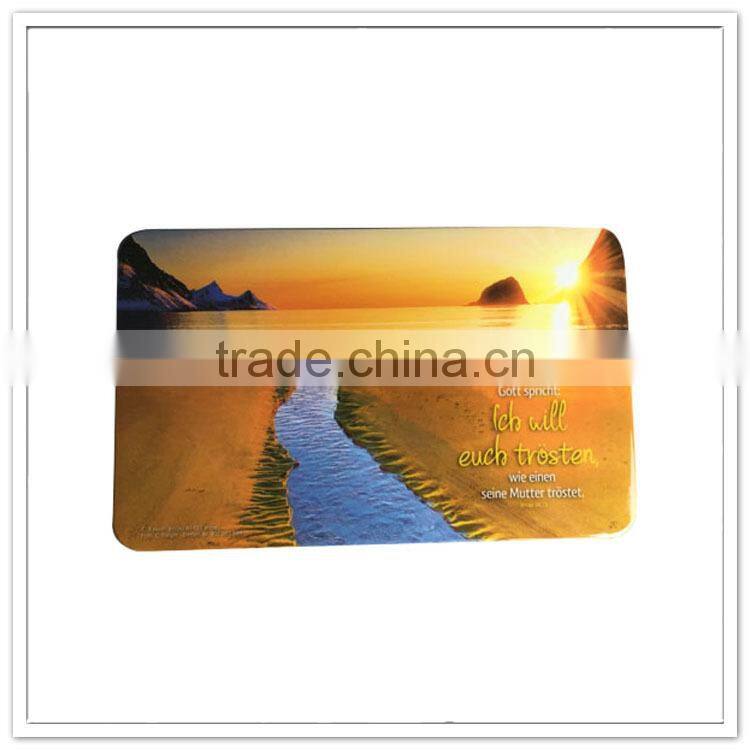 Western style beautiful sunset print thin plastic pizza cutting board, melamine cutting block