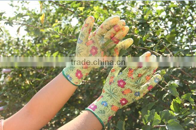 SunnyHope China Factory nitrile coated women's garden gloves