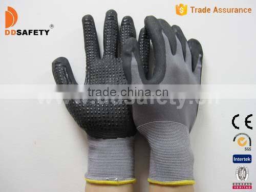 DDSAFETY 13 Gauge Knitted Nylon Coated Nitrile Gloves