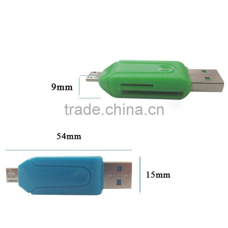 OTG card reader with SD/TF card slot