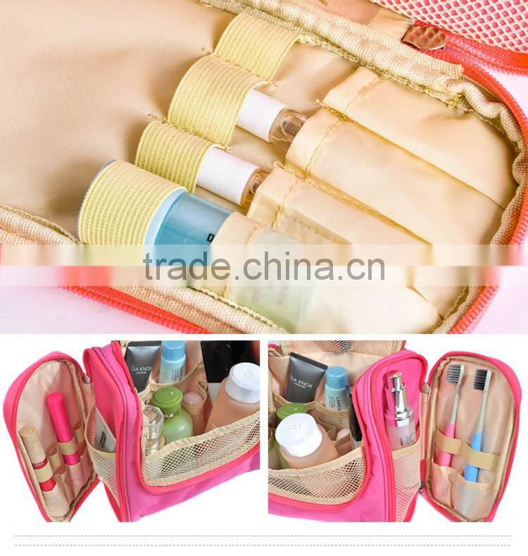 Women's Fashion Waterproof Polyester Cosmetic Makeup Storage Bag Hanging Travel Toiletry Bag