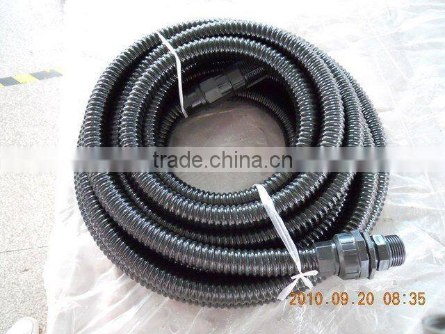 Black plastic PVC tube