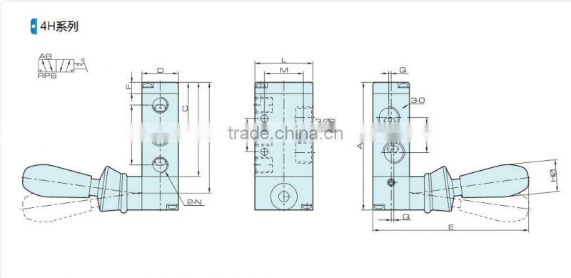 4H series Lever brass ball valve with high quality