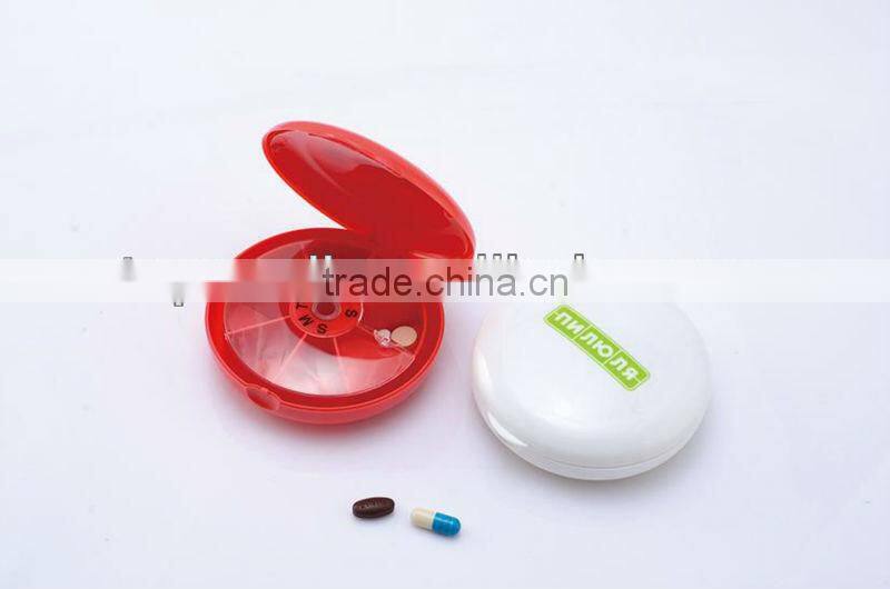 Healthy care Plastic 7 days Round pill box China Supplier