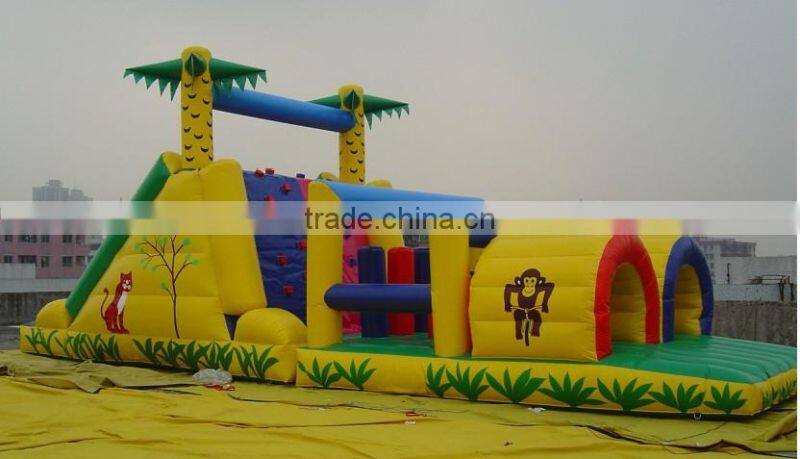 Forest theme inflatable obstacle course for sale
