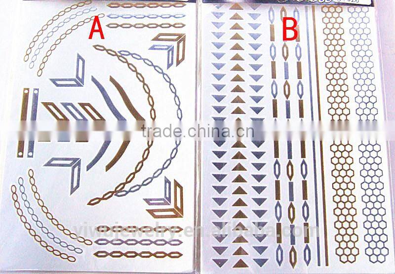 2015 Yiwu Hot Selling Fashionable High Quality Adhesive Chain Temporary Tattoo