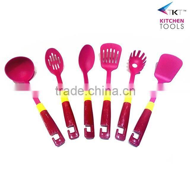 Compertitive 12pc nylon utensil kitchen tools with TPR handle kitchenware set
