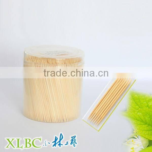 700pcs per PP big ruber Jar bamboo two point toothpick