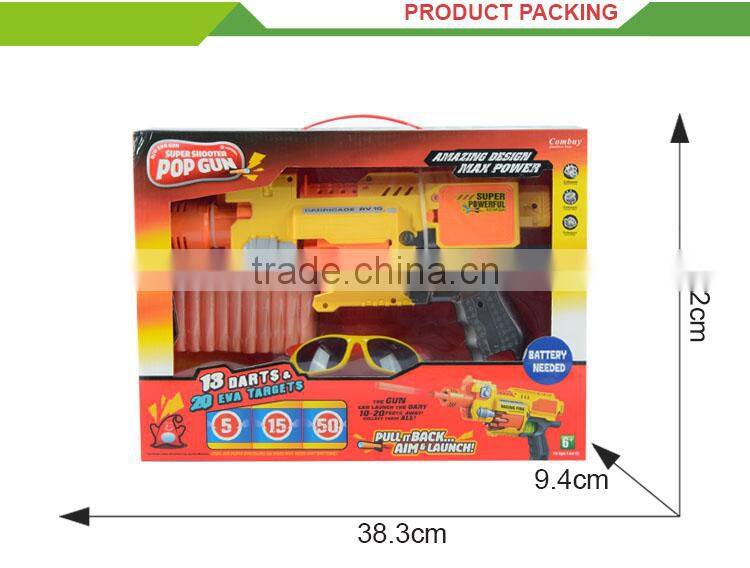 New design plastic electric 10 bursts shooting toy pop gun