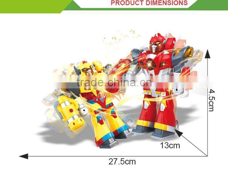 Children educational toy electric trans set fire fighting robot