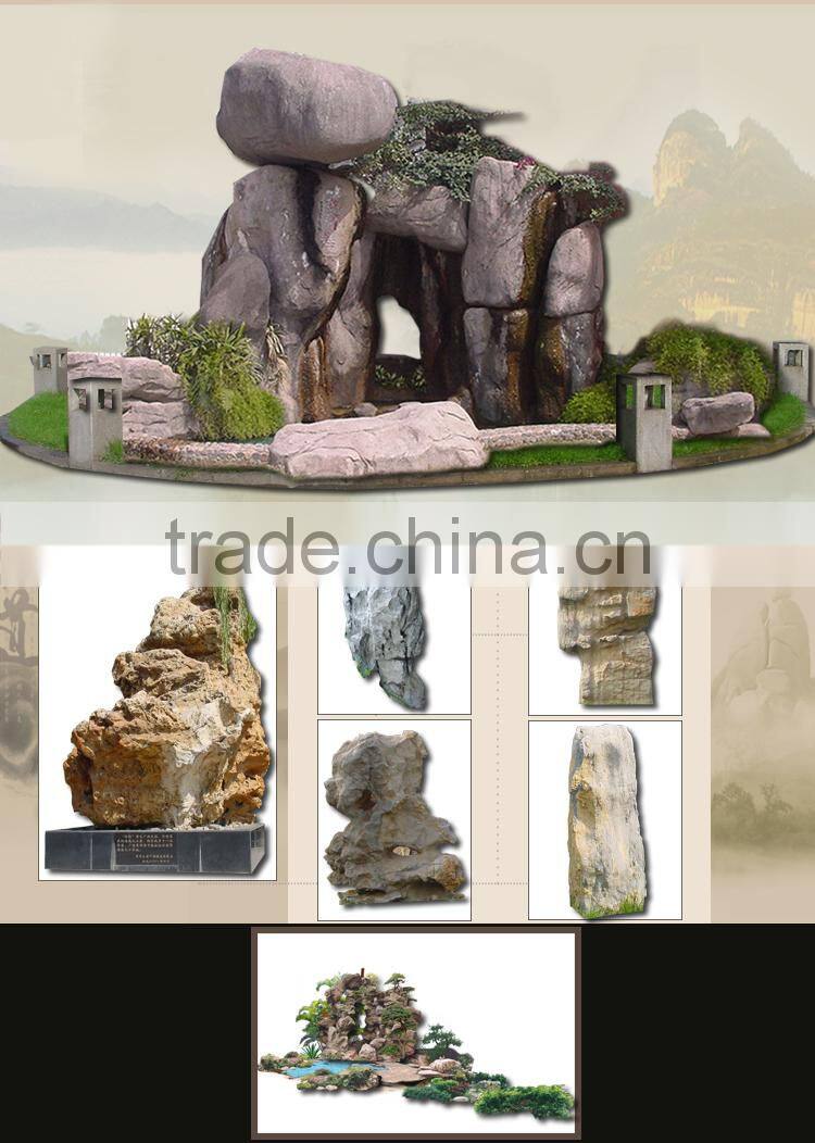 Artificial Waterfalls Fountain outdoor decoration customized fiber glass artificial waterfall fountain