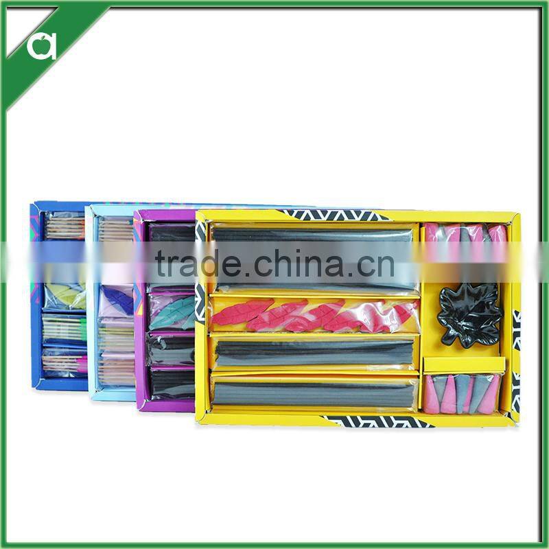india cone incense/scented incense gift set/color incense sticks/cone incense decorative colored incense