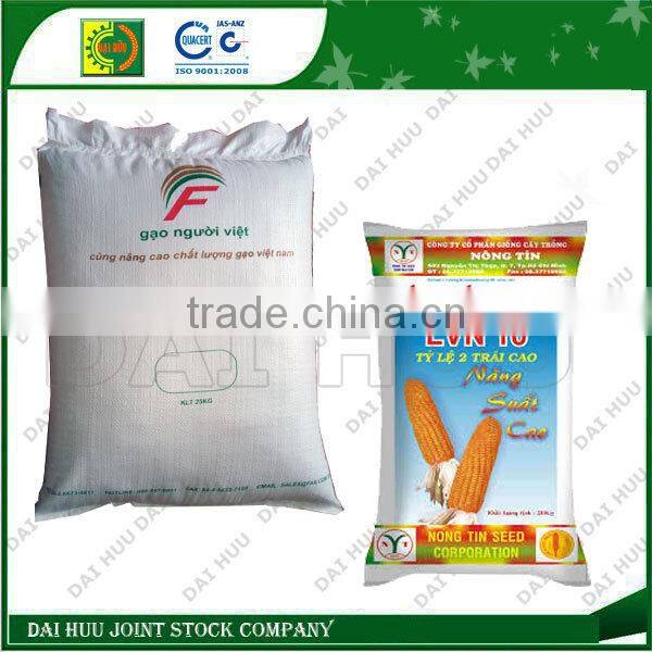 PP woven bag packaging rice, bean, wheat, corn