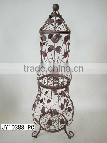 Metal cage planter with lock