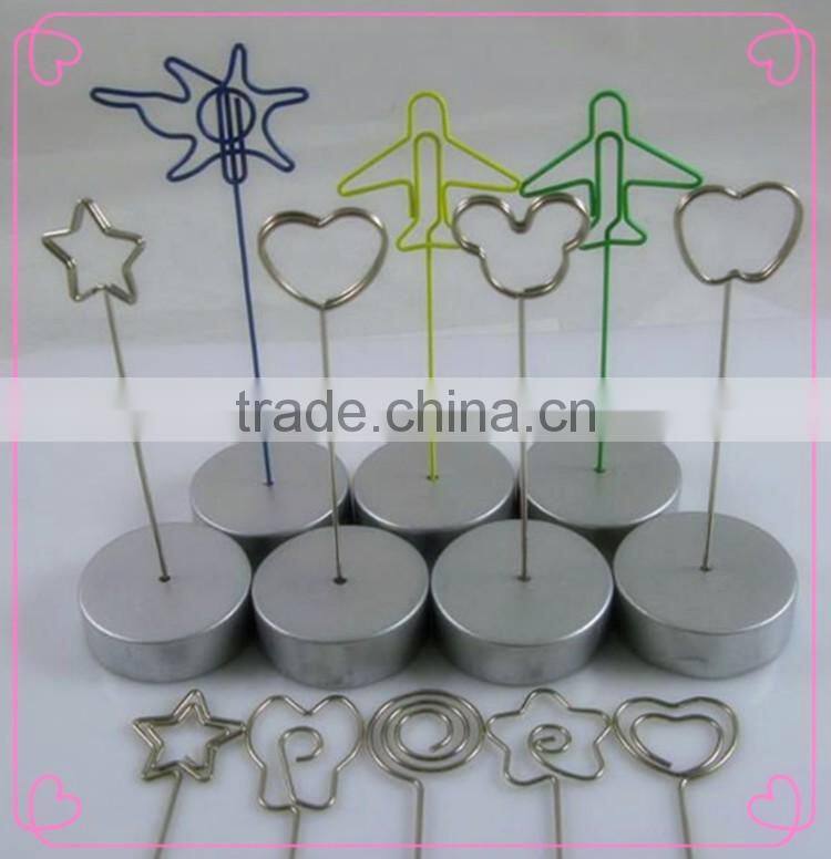 Popular flat metal animal shapes great metal clips with printing card