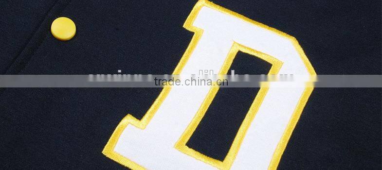 2016 top quality letterman varsity cheap custom made baseball jacket