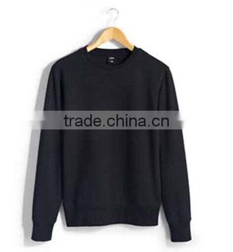 adult o-neck plain polyester/cotton sweatshirt custom wholesale from ningbo china