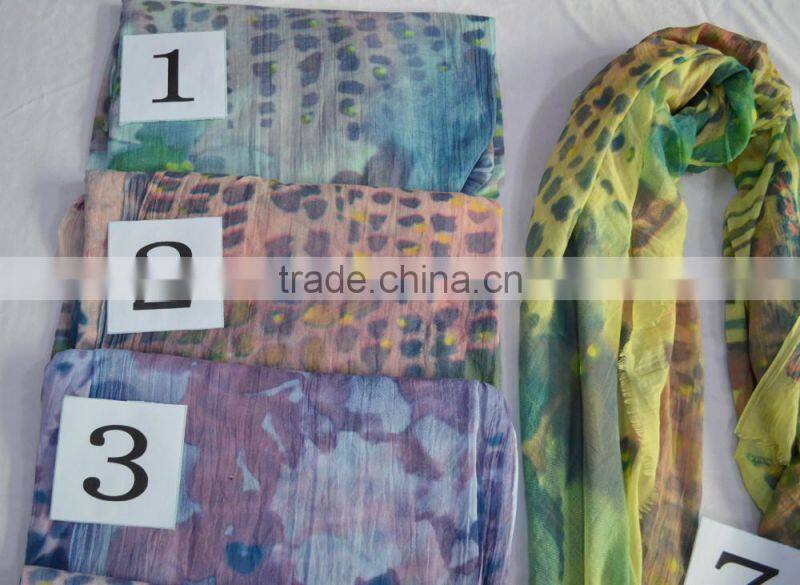 2017 Fashion women new coming summer spring print leopard floral 100%viscose new scarf shawl