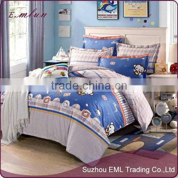 2016 new style design pure cotton bedclothes and half reactive printed twill cotton bedding four sets EML-12-W1003