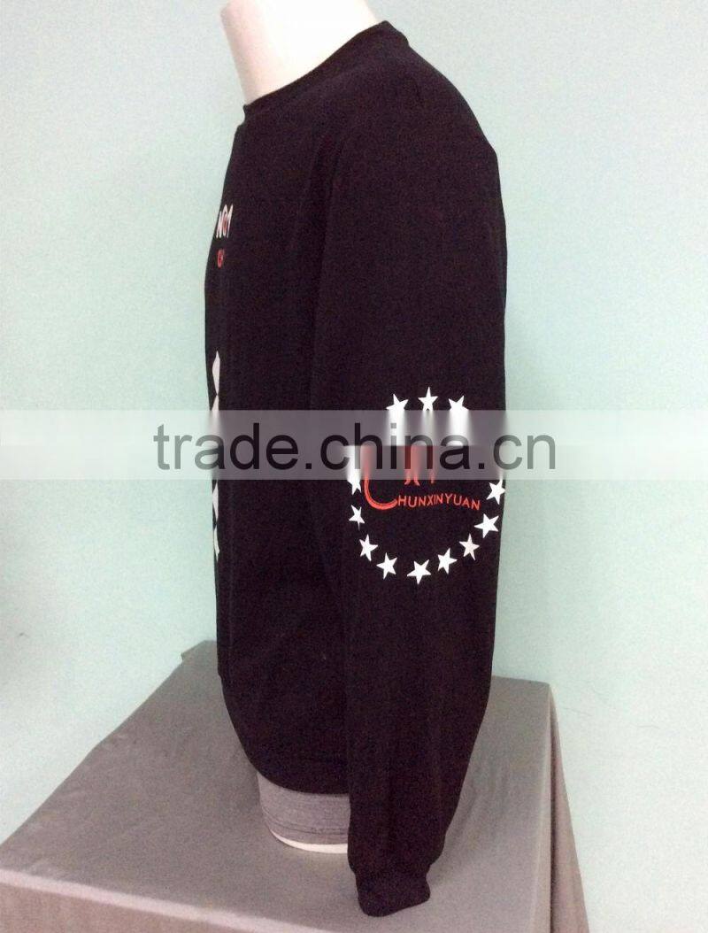 custom cheap graph printed high quality fitted crewneck men pullover hoodies sweatshirt