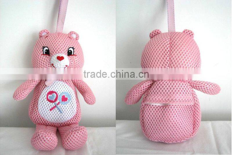 stuffed toy with candy bag