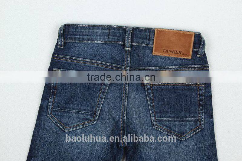 T1113K Comfortable boys kid Children stretchasble waist band Medium indigo jeans